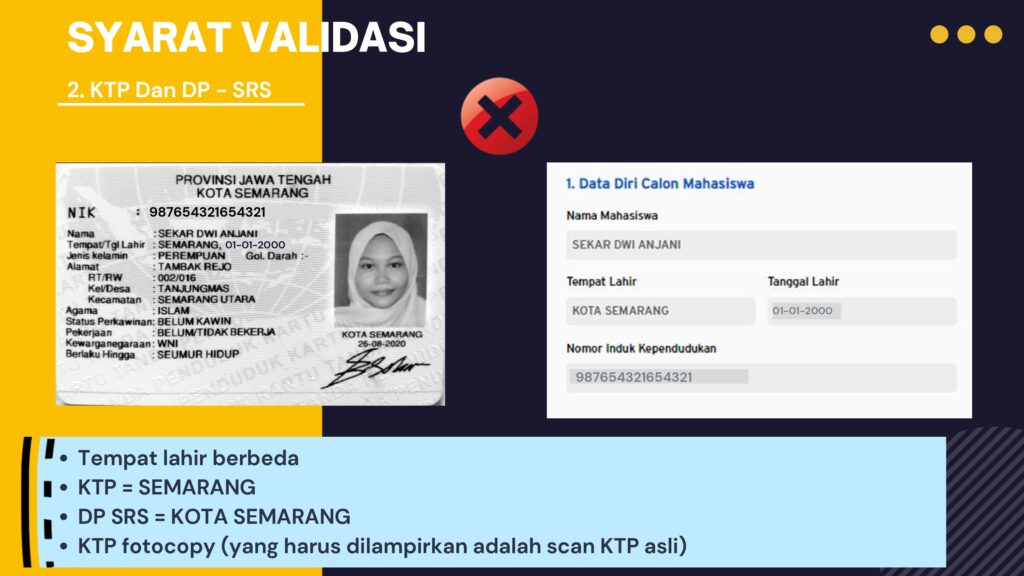 Berkas pendaftaran di UT yang benar